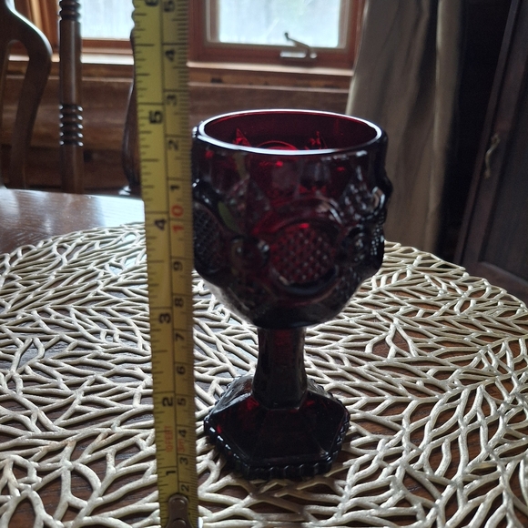 Avon Cape Cod 1876 Ruby Red x1 Stemmed Goblet - Picture 6 of 9